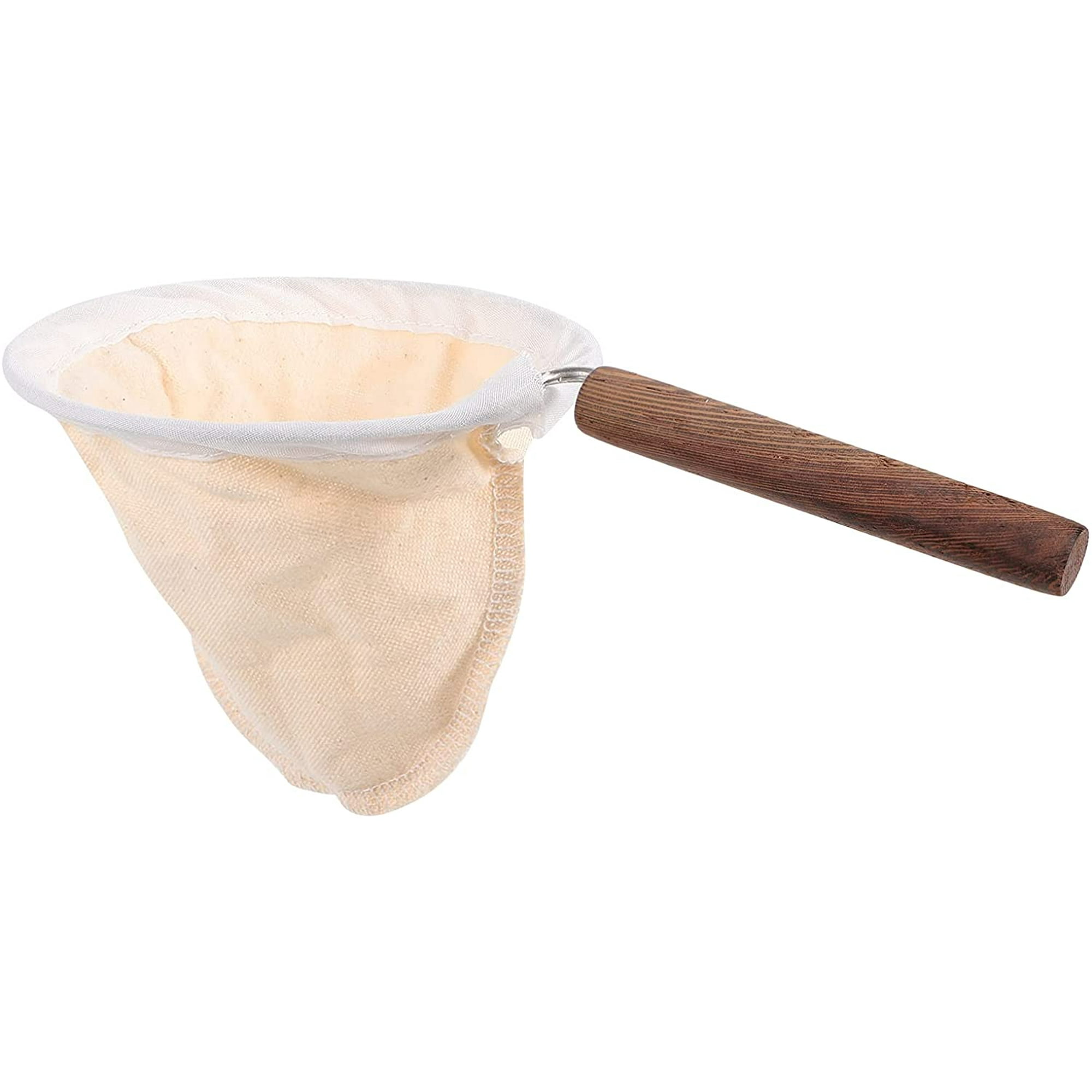 Coffee Filter With Wooden Handle Detachable Tea Filter Bag Reusable Strainer ONY